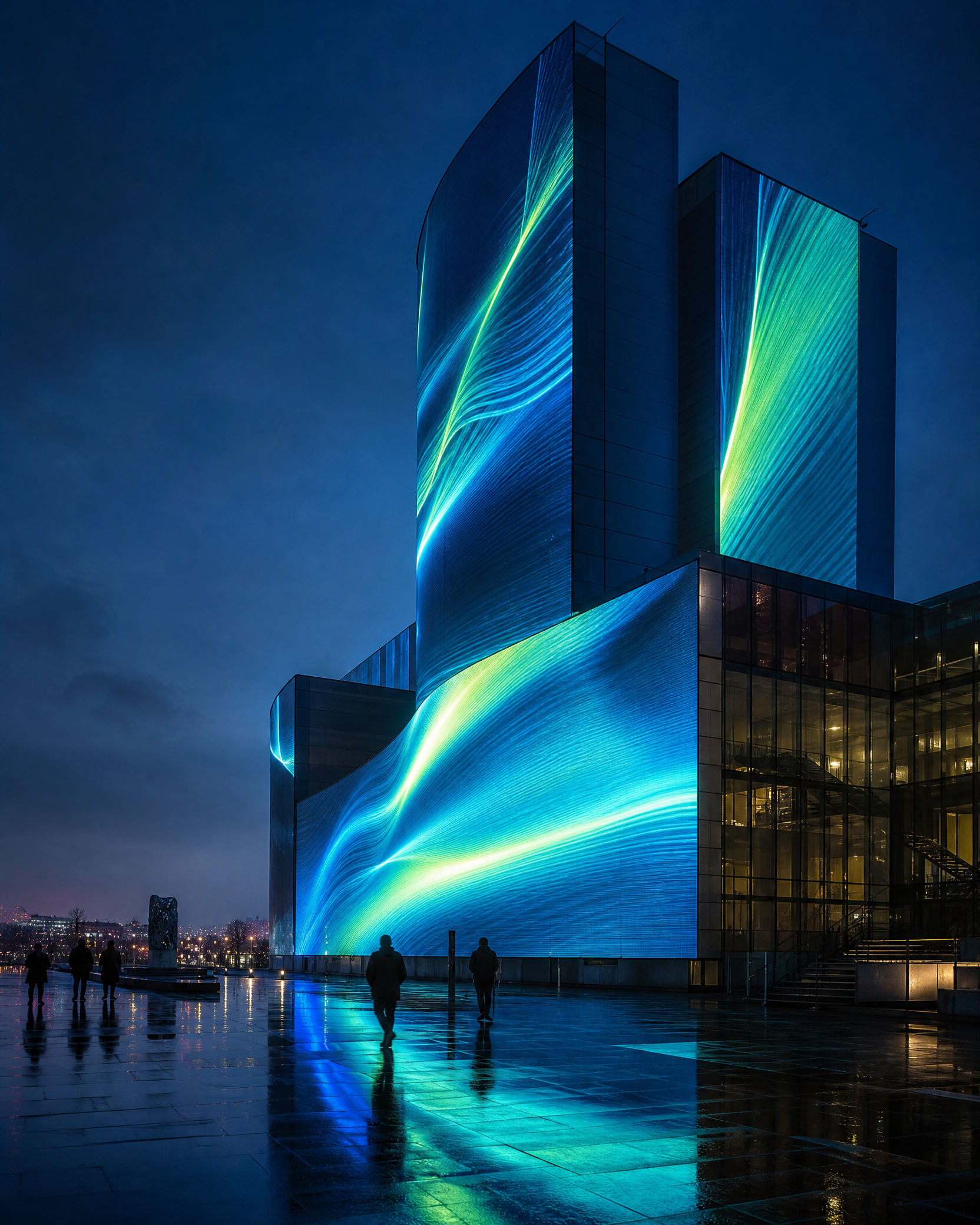 Samsung LED Media Facade 프로젝트 현장